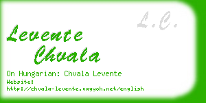 levente chvala business card
